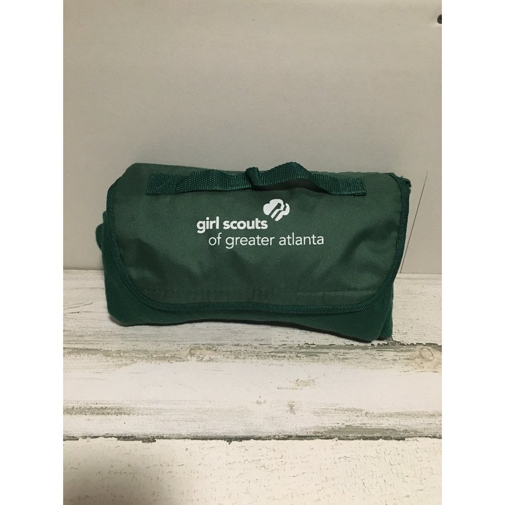 Girl Scouts of Atlanta green roll up blanket